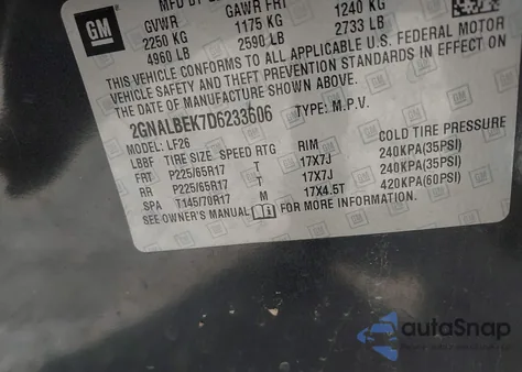 2013 Chevrolet Equinox Ls from USA, damaged, VIN 2GNALBEK7D6233606